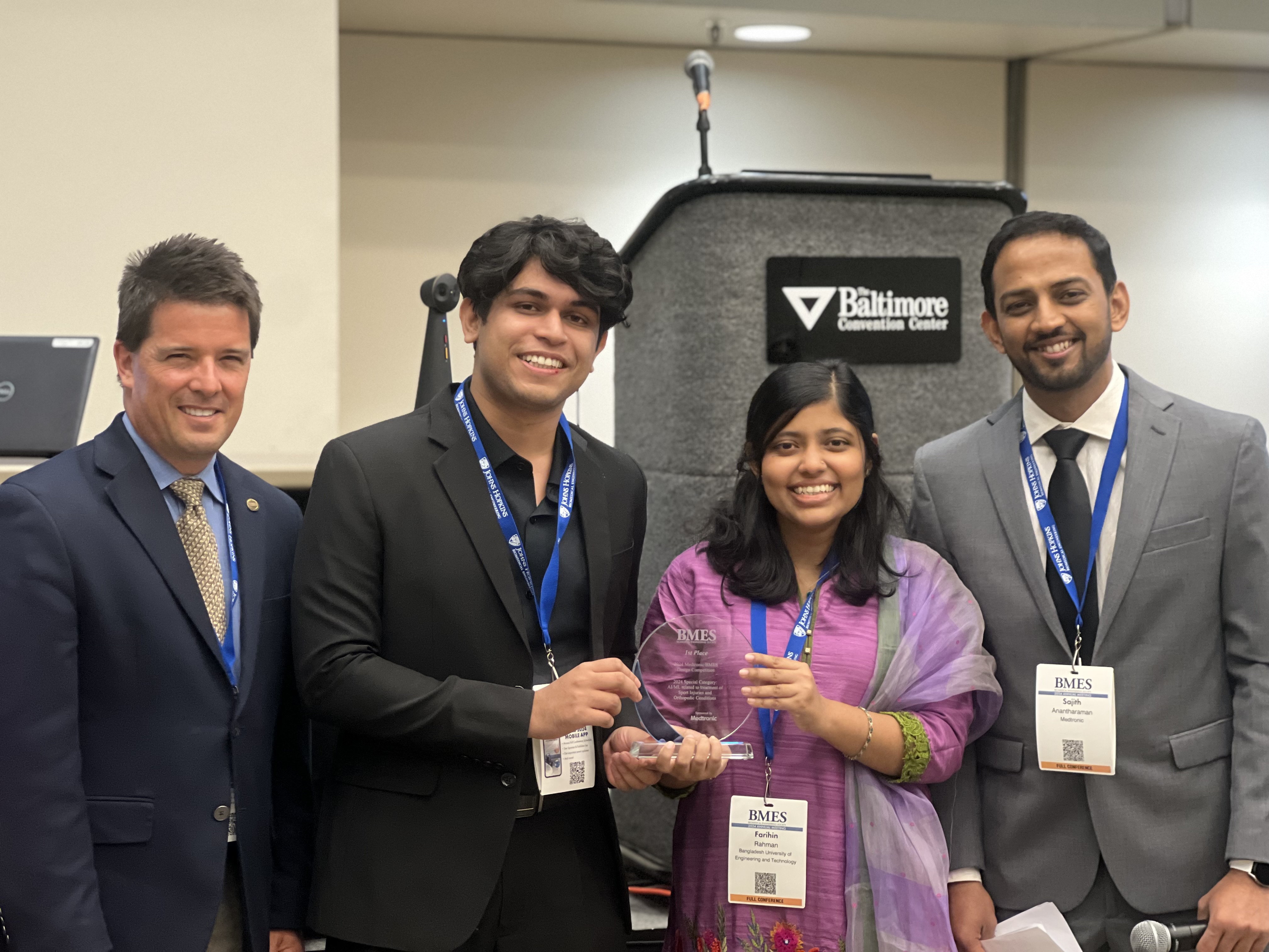 Congratulations to BUET BME’s “Team OsteoAssist” for winning the Medtronic/BMES Student Design Competition 2024