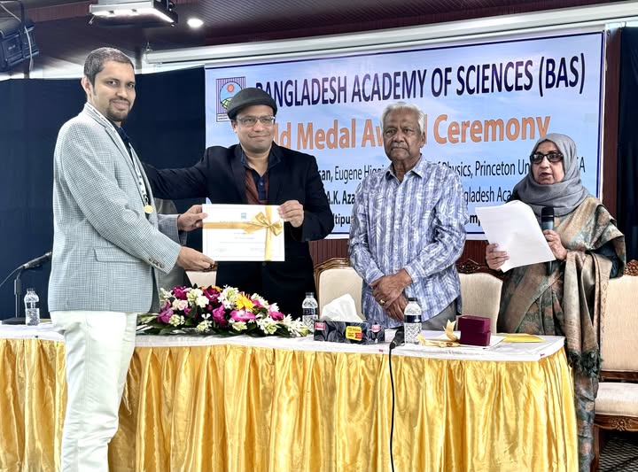 Congratulations to Dr. Taufiq Hasan for receiving a Gold Medal from the Bangladesh Academy of Sciences (BAS)!