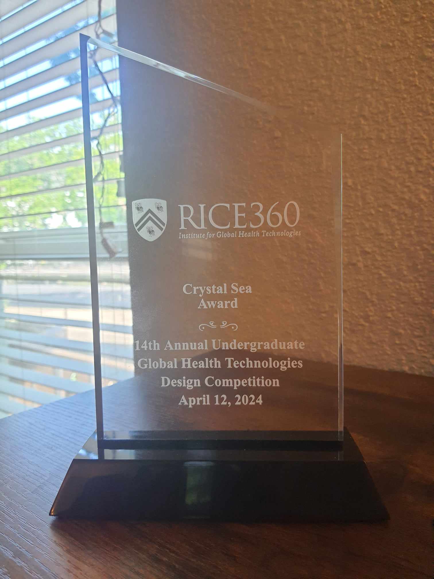 BUET BME’s “Team Vector Vigilantes” Won Crystal Sea Award 2024 at RICE University Global Health Technology Challenge!