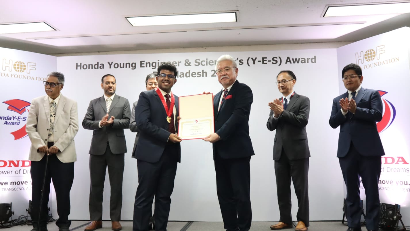 Congratulations to Sadman Sakib Himel: Winner of the HONDA Y-E-S Award Bangladesh 2024!